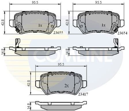 Brake pads rear CBP31551