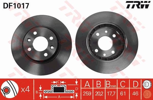 Brake Disc DF1017