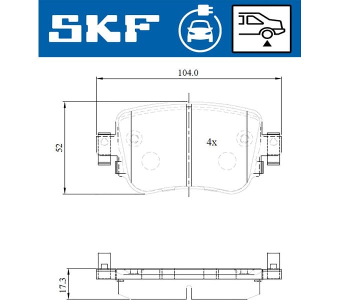Brake Pad Set, disc brake VKBP 95008 EV - image 2
