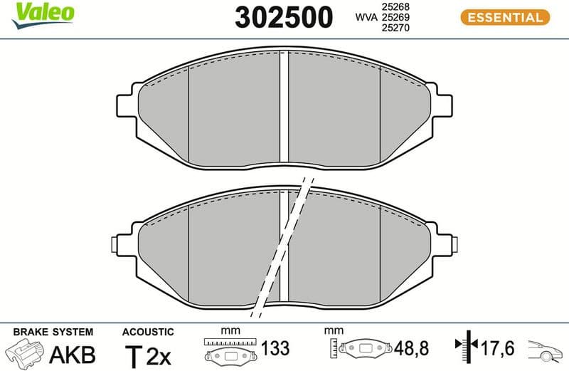 Brake Pad Set, disc brake ESSENTIAL 302500
