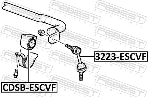 Mounting, stabiliser bar CDSB-ESCVF - image 2