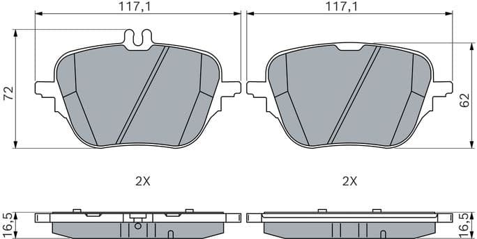 Brake Pad Set, disc brake 0 986 460 293