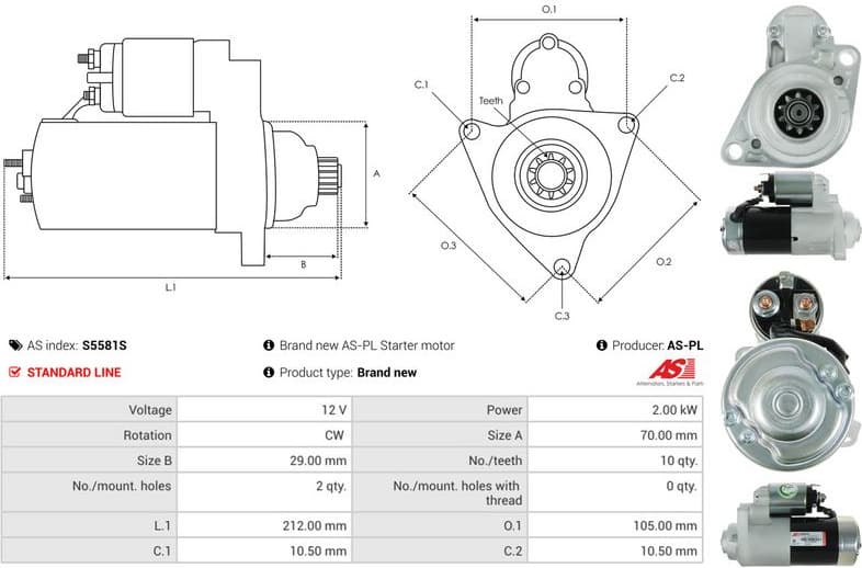 Starter AS S5581S - image 5