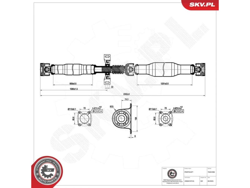 Drive Shaft 76SKV086