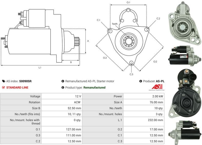 Starter Remanufactured AS S0090SR - image 5