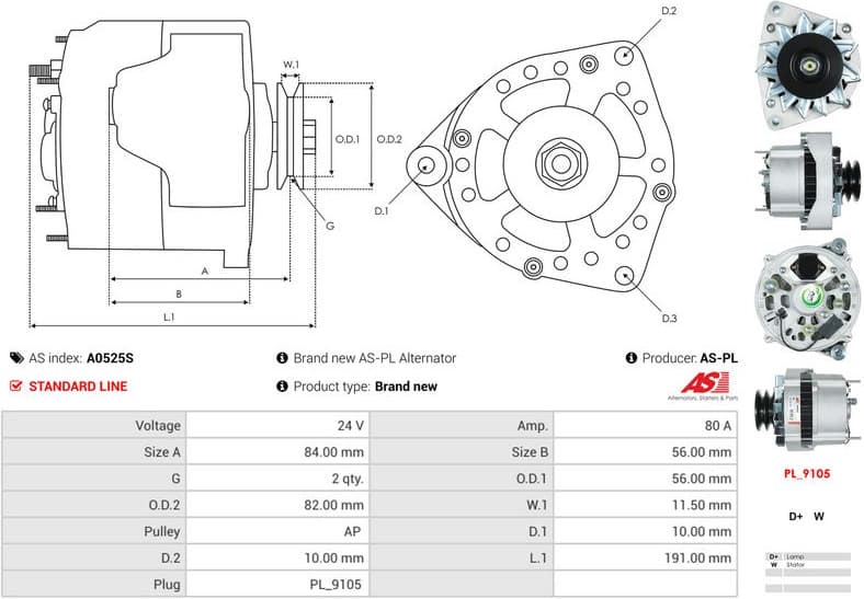 Alternator AS A0525S - image 5