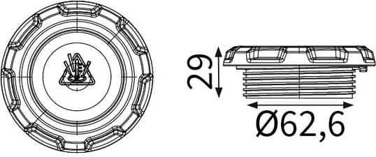 Cap, radiator CRB 146 000S