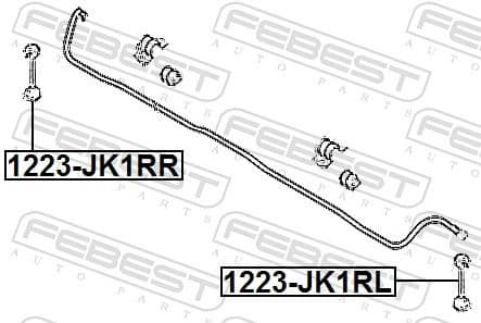 Link/Coupling Rod, stabiliser bar 1223-JK1RL - image 2