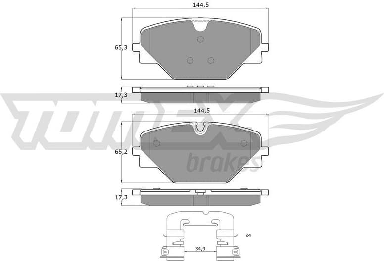 Brake Pad Set, disc brake TX 60-82