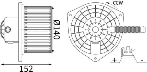 Interior Blower AB 448 000S