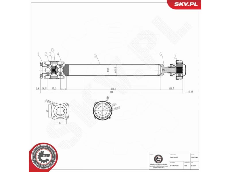 Drive Shaft 76SKV144