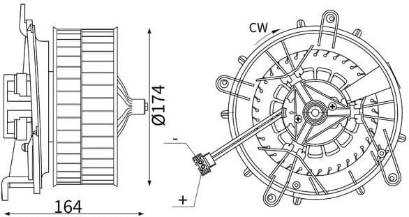 Interior Blower AB 56 000S
