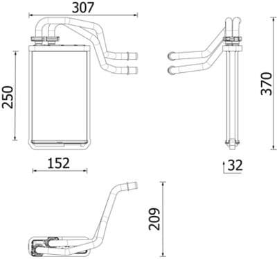 Heat Exchanger, interior heating BEHR *** PREMIUM LINE *** AH 335 000P