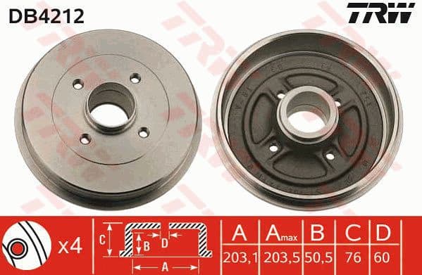 Brake Drum DB4212