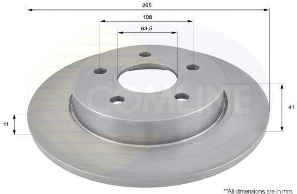 Brake disc, 1pcs REAR ADC1228 - image 2