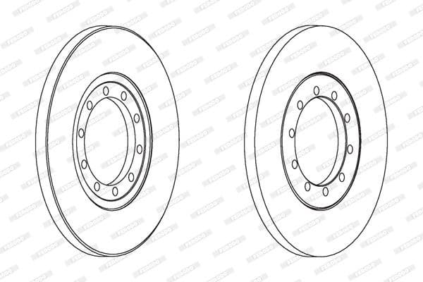 Brake discs kit rear, (2pcs), Top Quality DDF1537C - image 3
