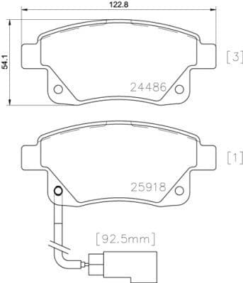 Brake Pad Set, disc brake PRIME LINE P24066