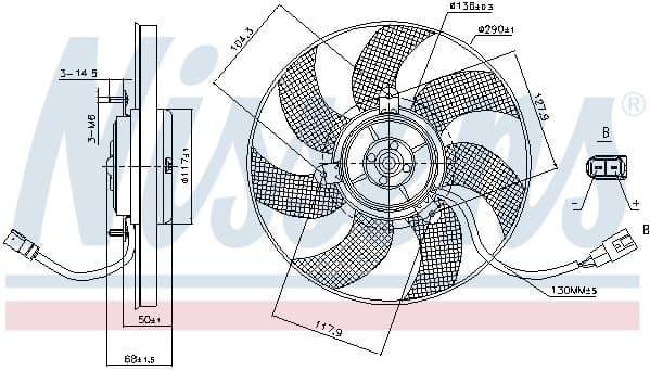 Fan, engine cooling 85680