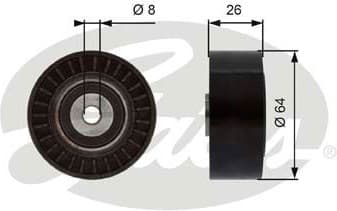 Deflection/Guide Pulley, V-ribbed belt DriveAlign™ T38094