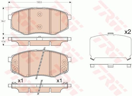 Brake Pad Set, disc brake GDB3553