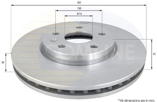 Brake disc, 1pcs FRONT ADC1142V - image 2