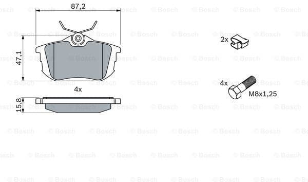 Brake Pad Set, disc brake 0986424427 - image 7