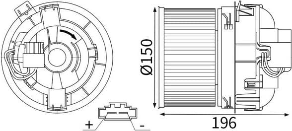 Interior Blower AB 449 000S