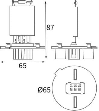 Resistor, interior blower ABR 57 000S