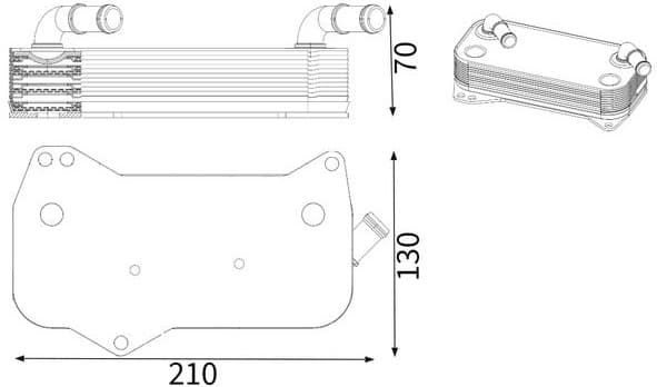 Oil Cooler, automatic transmission BEHR CLC 388 000S