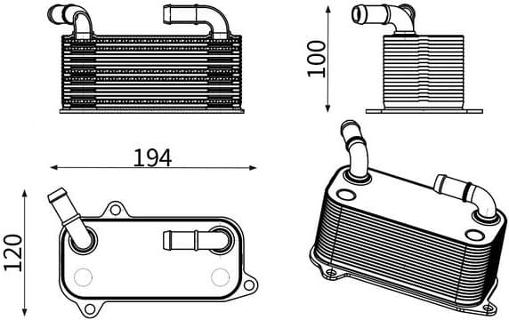 Oil Cooler, automatic transmission CLC 392 000S