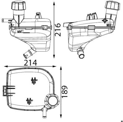 Expansion Tank, coolant BEHR CRT 336 000S
