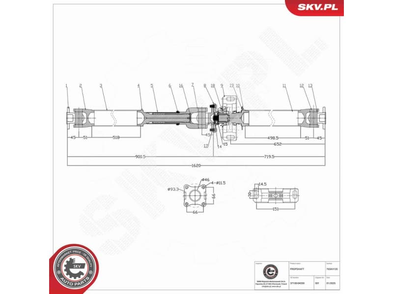 Drive Shaft 76SKV135