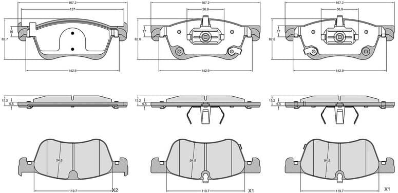 Brake Pad Set, disc brake PRIME LINE P 50 185