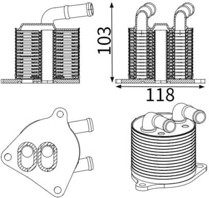 Oil Cooler, automatic transmission BEHR CLC 417 000S