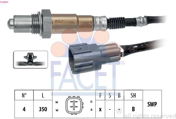 Oxygen Sensor Made in Italy - OE Equivalent 10.8641