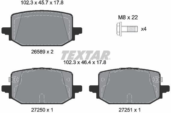 Brake Pad Set, disc brake Q+ 2658903