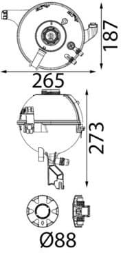 Expansion Tank, coolant BEHR CRT 347 000S