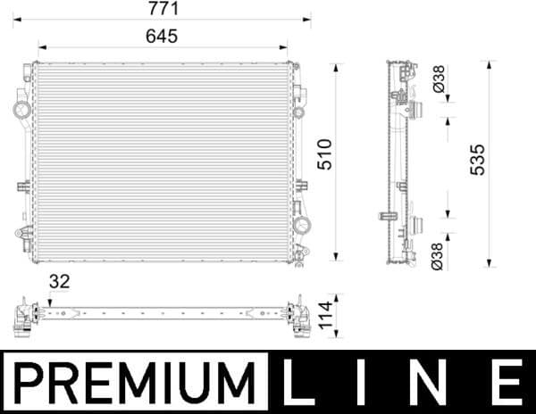 Radiator, engine cooling BEHR *** PREMIUM LINE *** CR 2787 000P