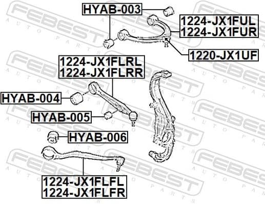 Mounting, control/trailing arm HYAB-004 - image 2