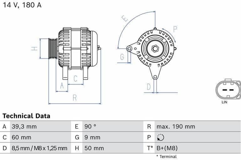 Alternator 0 986 085 590