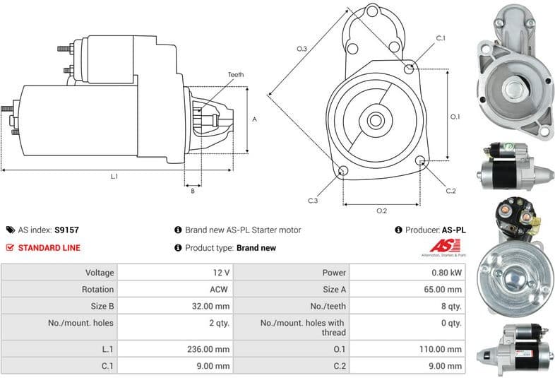 Starter AS S9157 - image 5