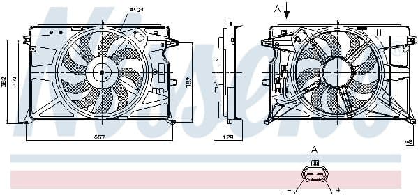 Fan, engine cooling 850274