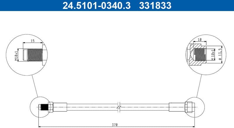 Brake Hose 24.5101-0340.3