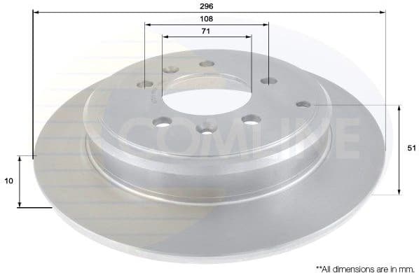 Brake disc, 1pcs REAR ADC1549 - image 2