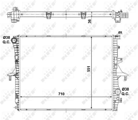Radiator, engine cooling 53798 - image 2