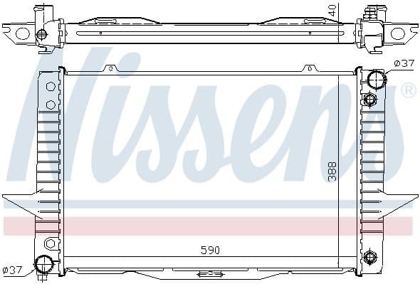 Radiator, engine cooling 65540A