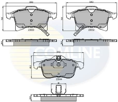 Brake pads front CBP31307