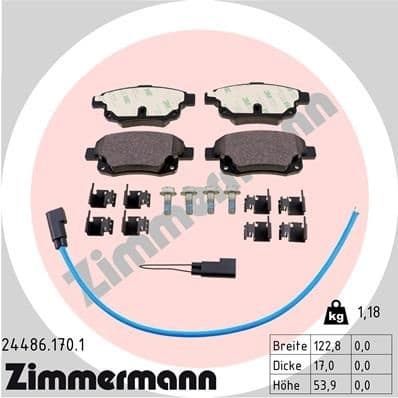 Brake Pad Set, disc brake 24486.170.1