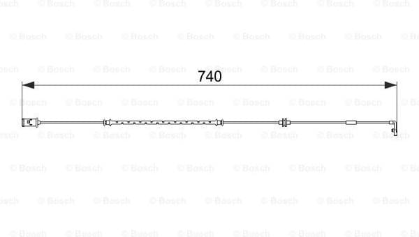 Warning Contact, brake pad wear 1987474587
