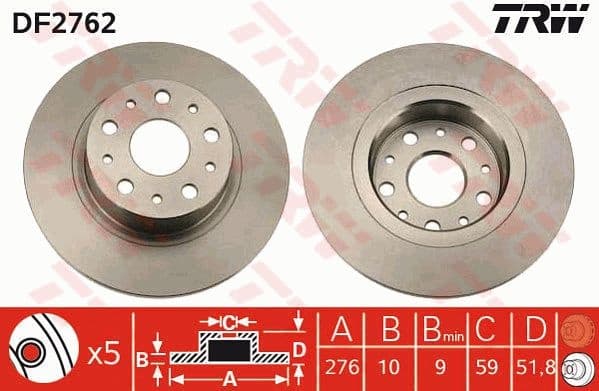 Brake Disc DF2762